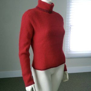 Kenzie Red Sweater with Glitter Thread Trim